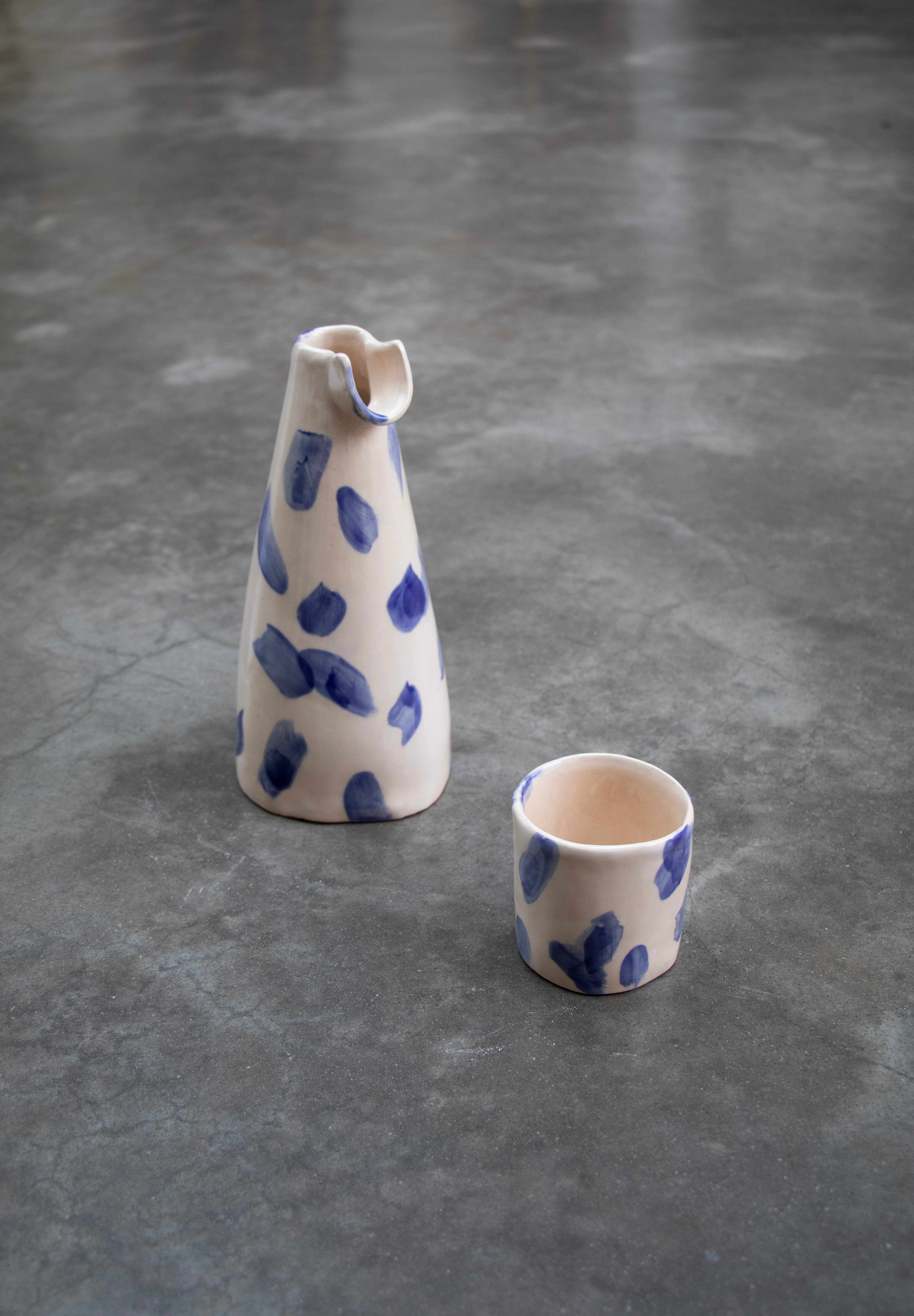 Tasse à café 01 - Aquarelle bleue - Collection Lou