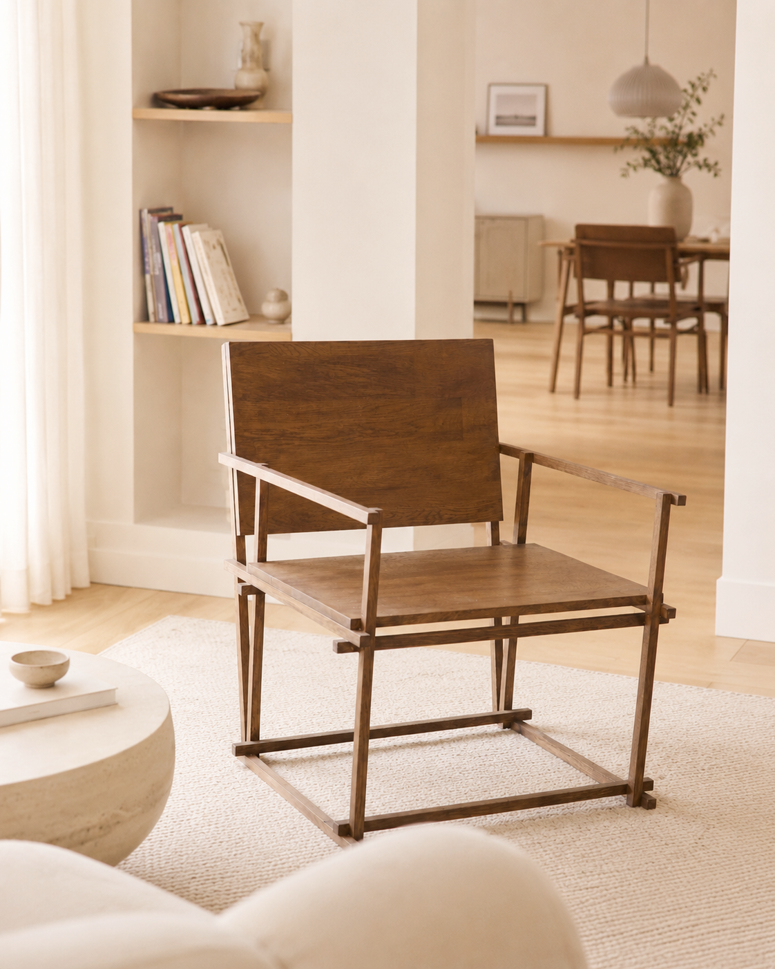 Fauteuil Arles - chêne foncé